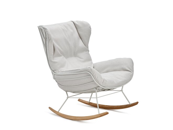 Leyasol rocking sale wingback chair